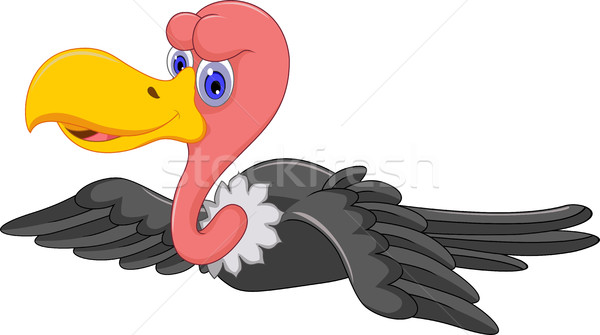 cute Vulture cartoon flying Stock photo © jawa123
