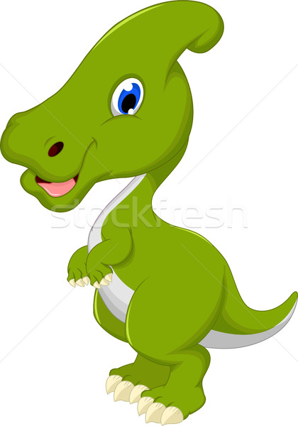 Stock photo: Dinosaur Parasaurolophus cartoon for you design