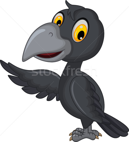 Cartoon ворон улыбаясь Сток-фото © jawa123