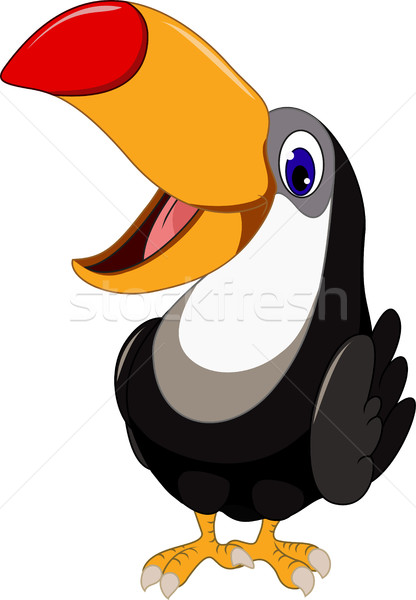 Cute cartoon toucan bird posing Stock photo © jawa123