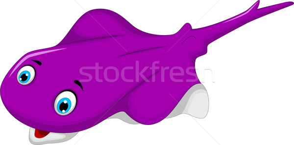 funny purple stingray cartoon Stock photo © jawa123