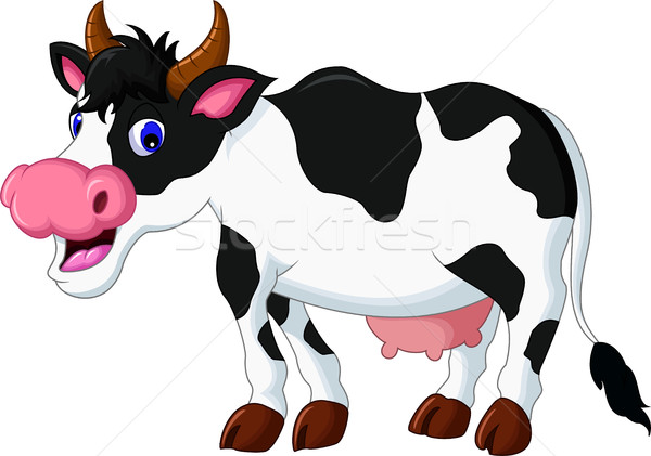 Cute Cow cartoon Stock photo © jawa123