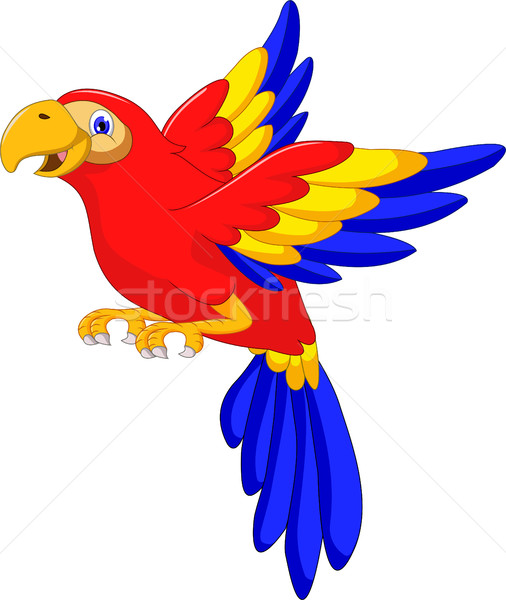 macaw bird cartoon flying Stock photo © jawa123