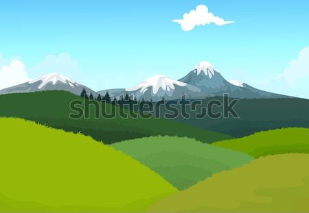 beauty hilly mountain with landscape background Stock photo © jawa123