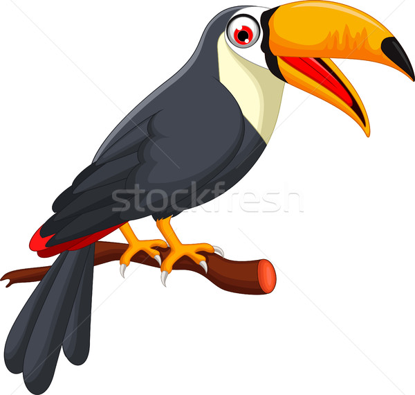 Cute cartoon toucan bird Stock photo © jawa123