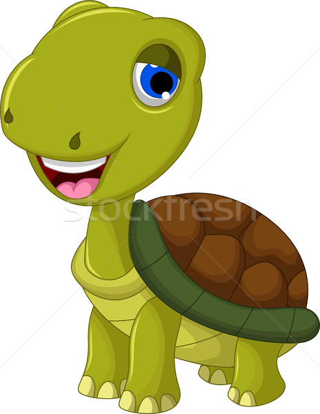 Gesneden cartoon schildpad ontwerp leuk grappig Stockfoto © jawa123