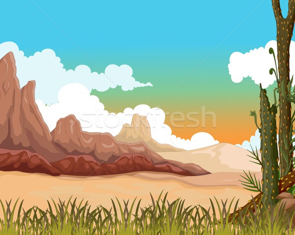 beauty landscape background with desert Stock photo © jawa123