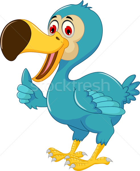 cute dodo bird cartoon thumb up Stock photo © jawa123