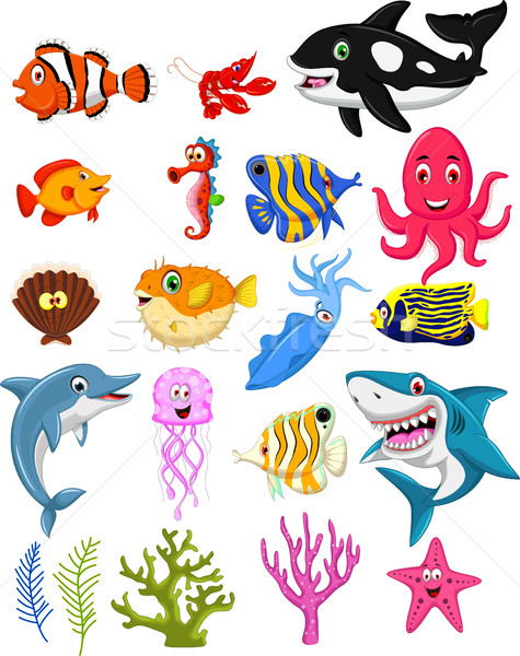 sea life cartoon collection Stock photo © jawa123