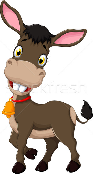 Engraçado burro desenho animado posando cara cavalo Foto stock © jawa123