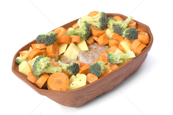 Healthy raw food in bowl Stock photo © jaycriss