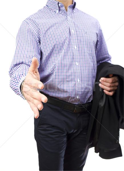 Business man with hand open for a handshake Stock photo © jaycriss