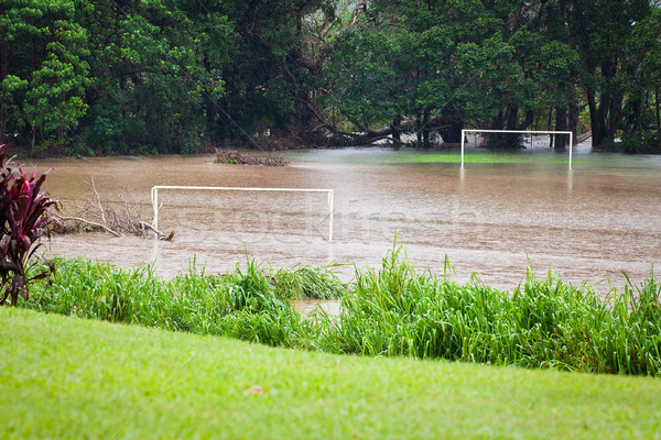 Flooded soccer field Stock photo © jaykayl