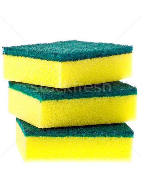 Stack of colorful scrubber pads or scourers.  Stock photo © jaykayl