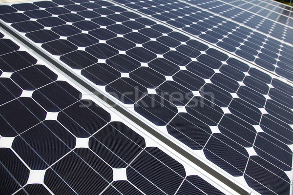 Solar primer plano techo superior energía solar Foto stock © jeayesy
