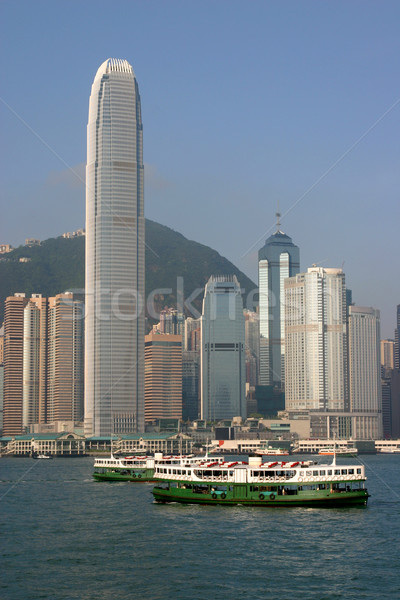 Hong Kong puerto isla icónico estrellas negocios Foto stock © jeayesy