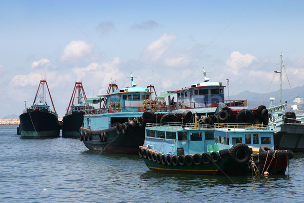 Stock photo: Fishing boats - Cheung Chau - Hong Kong