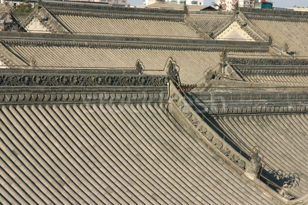 Cinese tradizionale residenziale architettura pattern Asia Foto d'archivio © jeayesy