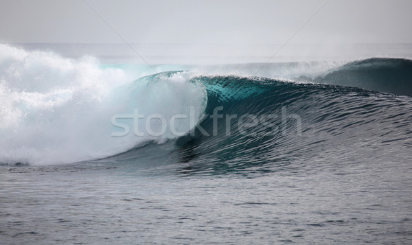 Indonéz hullám sekély korallzátony szigetek kék Stock fotó © jeayesy