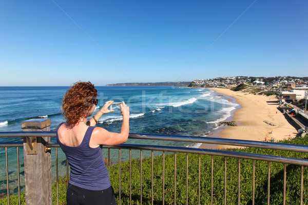 Bar plaj newcastle Avustralya kadın fotoğraf Stok fotoğraf © jeayesy