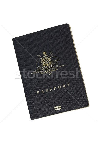 Australian paşaport izolat alb document vacanţă Imagine de stoc © jeayesy