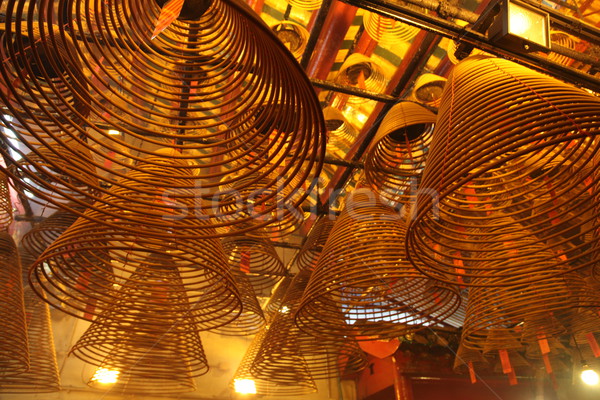 Weihrauch Hongkong Brennen Tempel chinesisch neue Stock foto © jeayesy