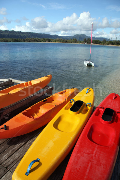 Kayaks - South Pacific holiday Stock photo © jeayesy