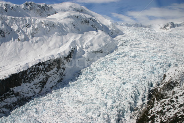 Fuchs Gletscher New Zealand Luftbild Stock foto © jeayesy