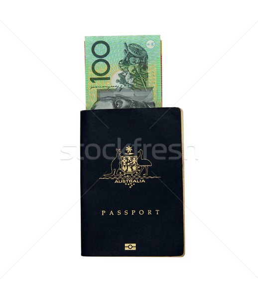 Australiano passaporte 100 nota dinheiro Foto stock © jeayesy