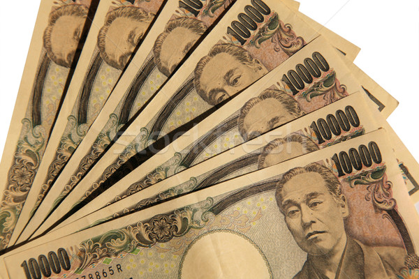 Japoński jen zauważa odizolowany biały Zdjęcia stock © jeayesy