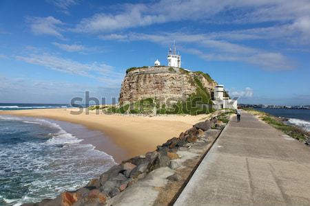 Foto stock: Faro · newcastle · Australia · histórico · mojón · playa