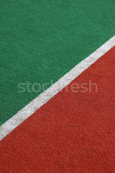 Línea de banda campo hockey verde aire libre vertical Foto stock © jeayesy