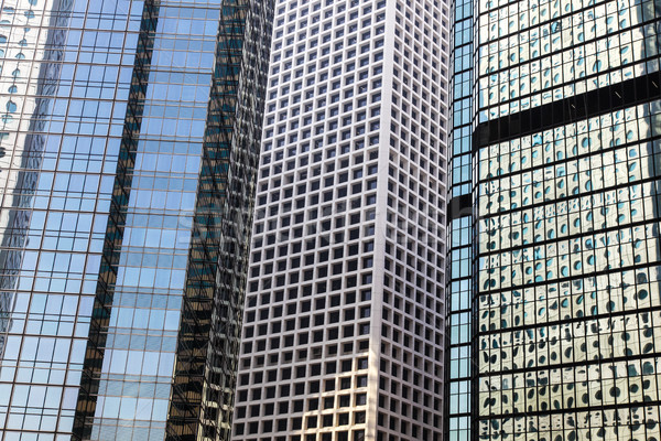 Hong Kong high-rise abstrato cena edifícios um Foto stock © jeayesy