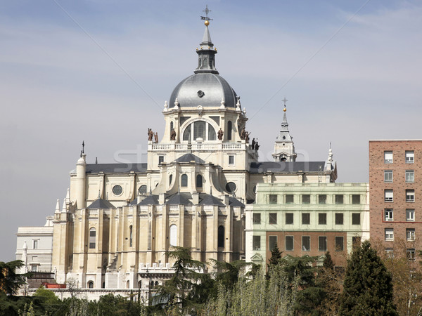 Katedrális Madrid Spanyolország mikulás LA igazi Stock fotó © jeayesy
