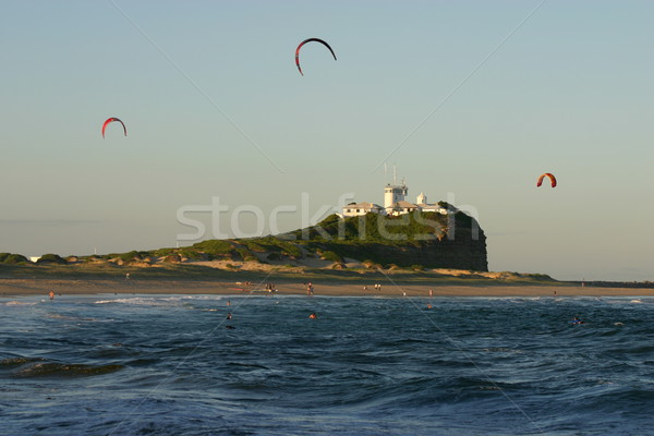 Foto stock: Playa · newcastle · Australia · tarde · luz · mar