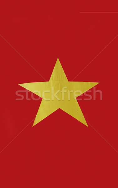 Vietnam bandiera primo piano giallo star rosso Foto d'archivio © jeayesy