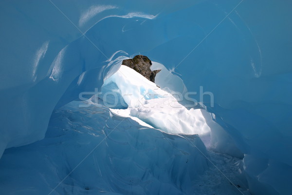Ice cave - Fox Glacier New Zealand Stock photo © jeayesy