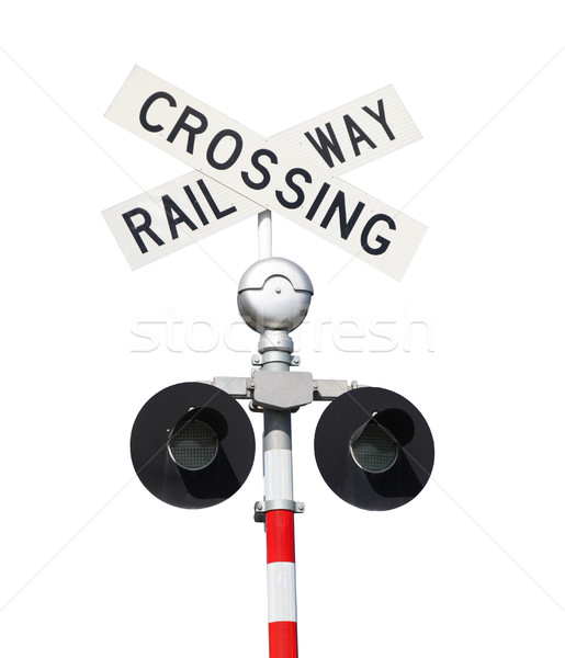 Railway Crossing Sign Stock photo © jeayesy