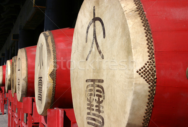 Chinese Drum - Xian China Stock photo © jeayesy