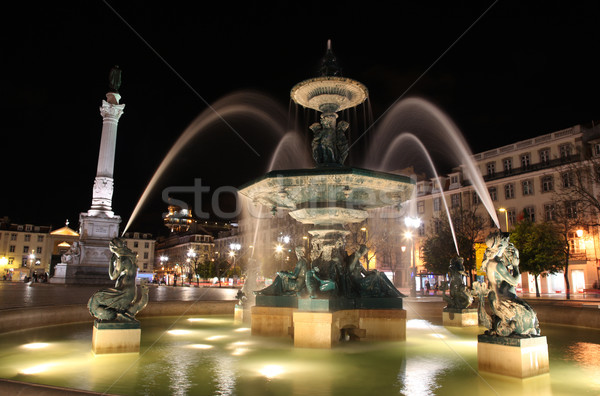 Fountain in Rossio Square Stock photo © jeayesy