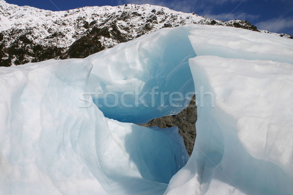 Ice arch - Fox Glacier New Zealand Stock photo © jeayesy