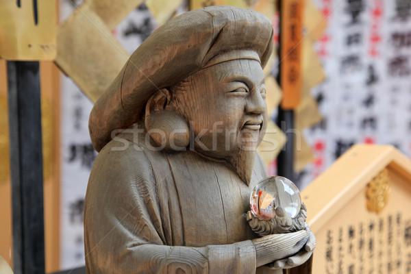 Japanese statua legno tempio kyoto Giappone Foto d'archivio © jeayesy