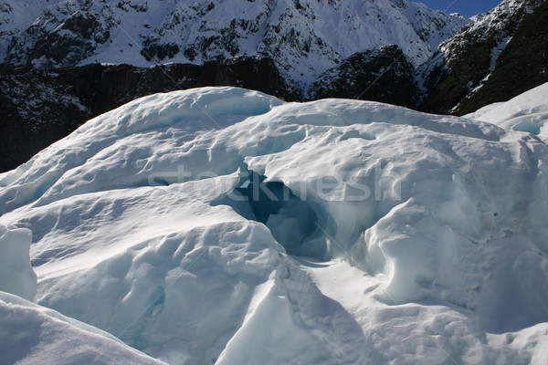 Róka gleccser Új-Zéland bejárat jég barlang Stock fotó © jeayesy