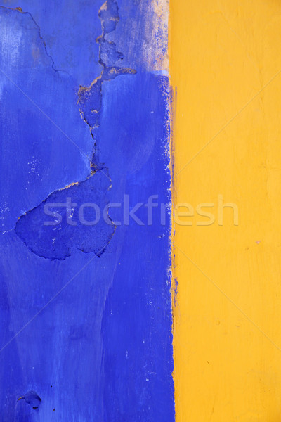Blu giallo verniciato muro abstract vernice Foto d'archivio © jeayesy