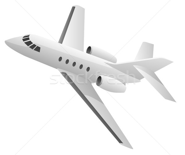 Business Jet Flugzeug Illustration scharf schauen Stock foto © jeff_hobrath