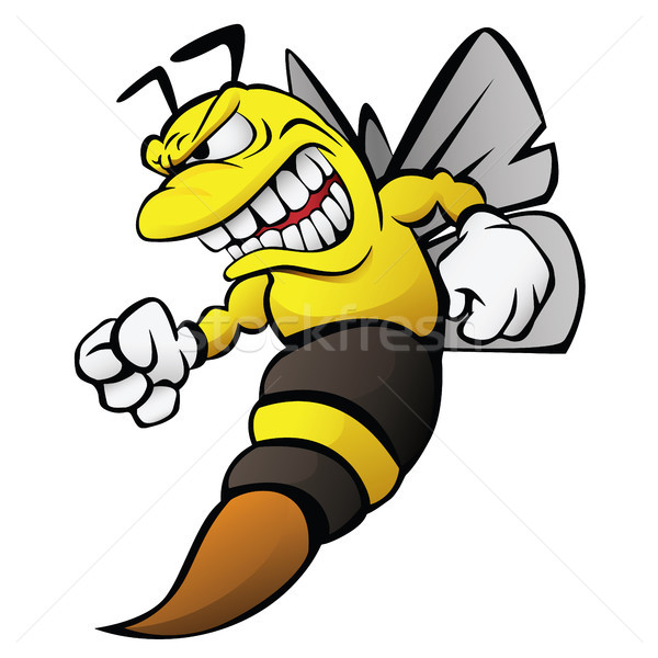 Bee Cartoon Illustration Stock photo © jeff_hobrath