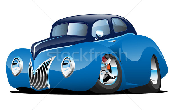 Classic Street Rod Coupe Custom Car Cartoon Vector Illustration  Stock photo © jeff_hobrath