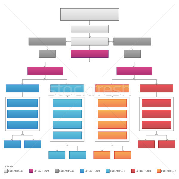 Stock foto: Vertikalen · Corporate · Flussdiagramm · Vektor · Grafik · modernen