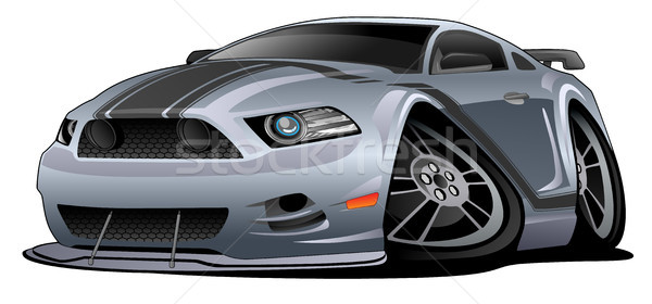 Moderne amerikaanse muscle car cartoon hot cool Stockfoto © jeff_hobrath