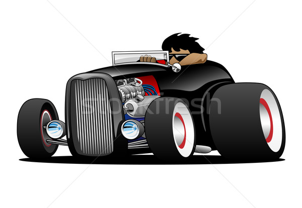 Classic Street Rod Hi Boy Roadster Illustration Stock photo © jeff_hobrath